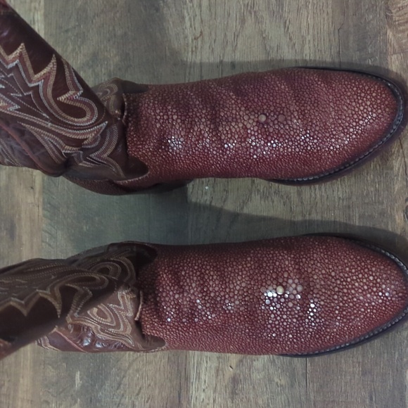 Lucchese Sz 10.5D shaved stingray boots - Picture 4 of 8